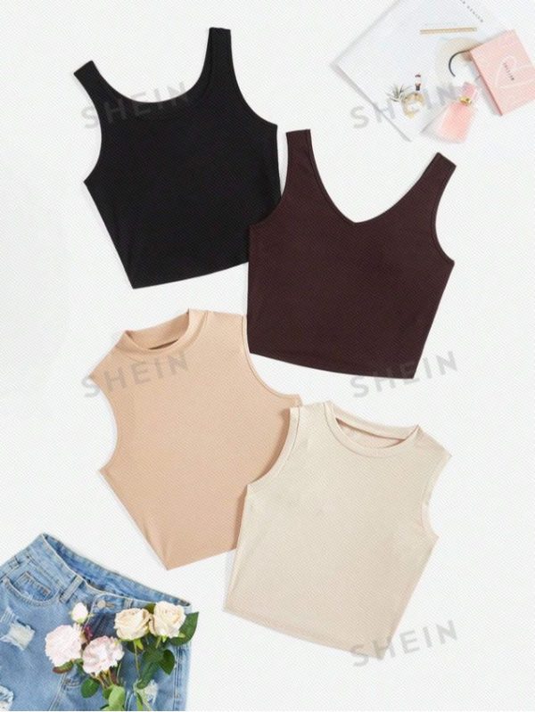 SHEIN LUNE Women's Short Tank Top In Various Styles