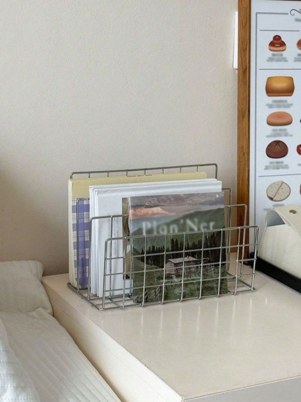 1pc Nordic-Style & Retro-Style Book Stand For Desk Storage And Reading
