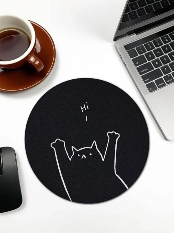 Cartoon Graphic Round Mouse Pad, Desk Mouse Pad
