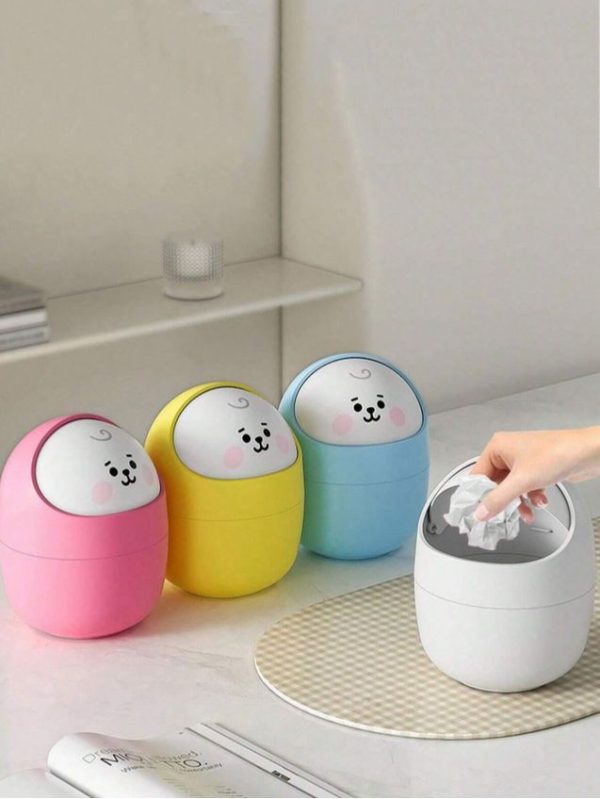 1 Piece Thickened Desktop Small Doll Wastebasket