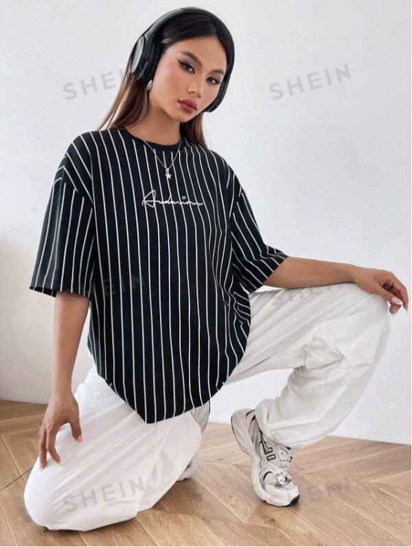 SHEIN EZwear Summer Outfits Loose-Fit Casual T-Shirt