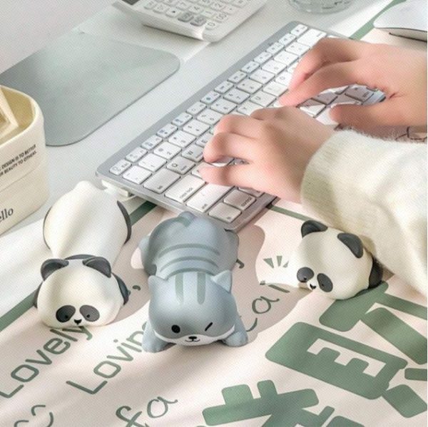 1 Pc Ergonomic Wrist Rest Support, Cute Slow Rising PU Mouse Pad