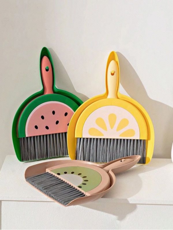1set Household Mini Desktop Broom & Dustpan Set For Children & Students (1 Brush + 1 Dustpan)