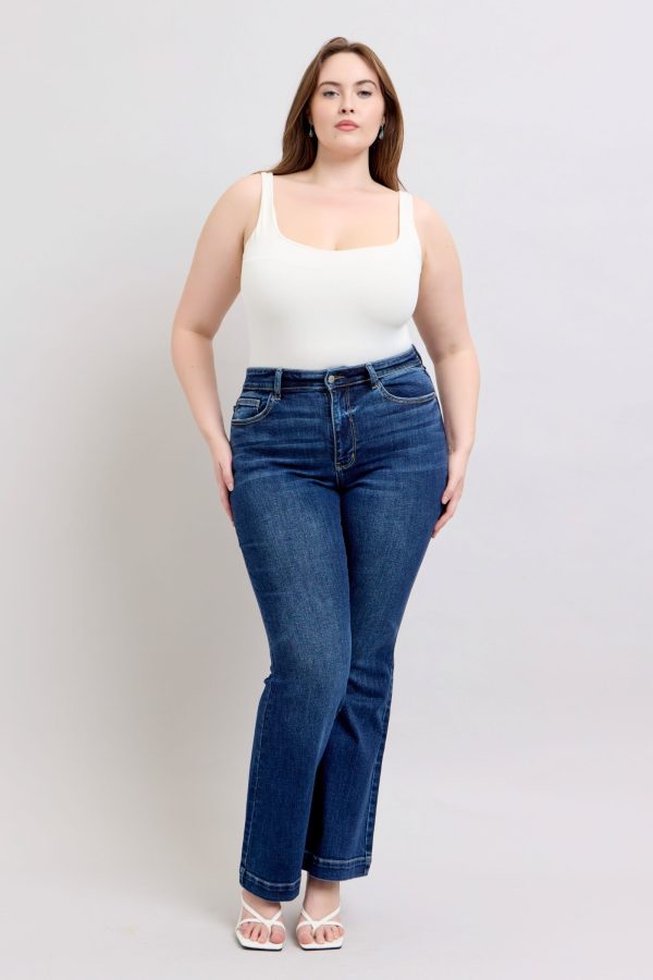Hazel Blues® | Judy Blue High Rise Flare Jeans with Pockets - Dark / 0(24)
