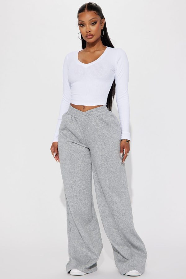 Women's Jenni Ribbed Crop Top in White Size Large