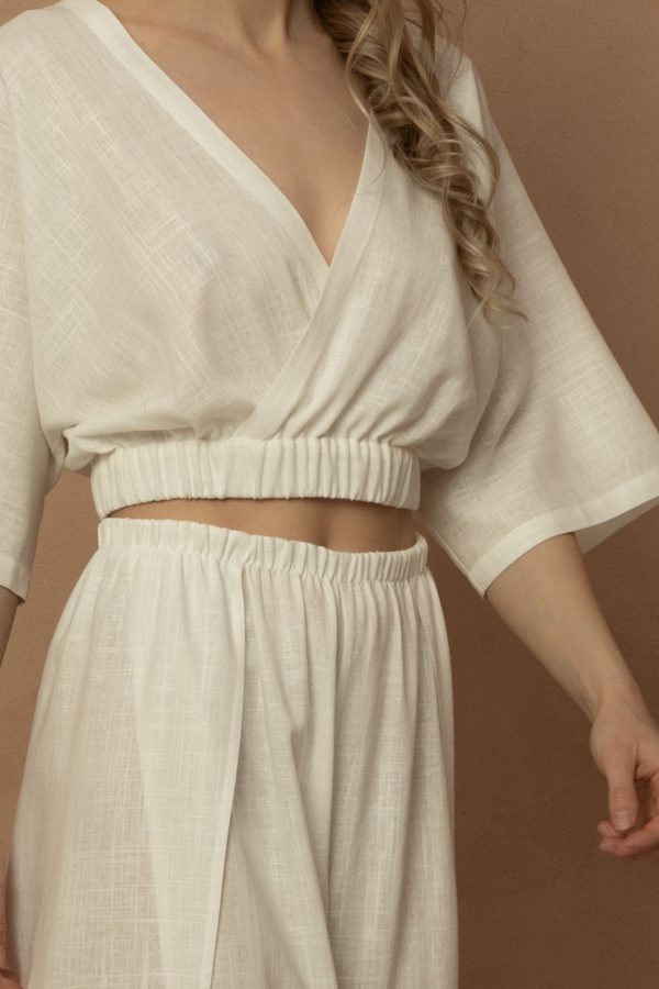 Linen Wide Leg Pants | High Slit Summer Pants | Lightweight Boho Vacation Trousers