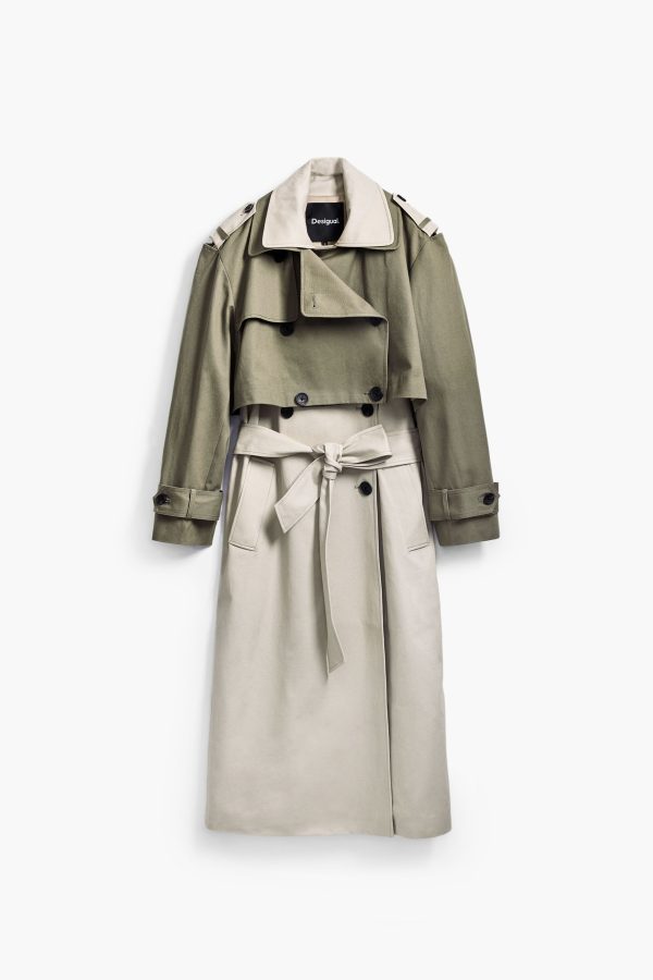 Detachable two-tone trench coat Women's I Desigual.com