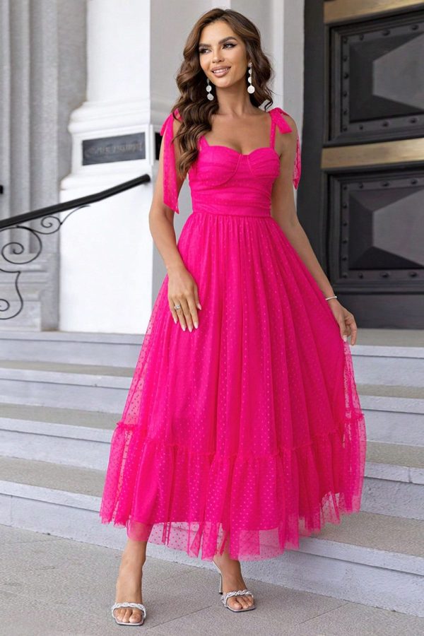 ZAPAKASA Women A Line Black Bridesmaid Dress with Bow Spaghetti Straps Black Pleated Sweetheart Long Wedding Guest Dress
