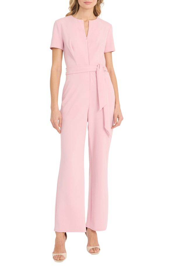 Donna Morgan Flare Leg Jumpsuit in Shell Pink at Nordstrom Rack, Size 0