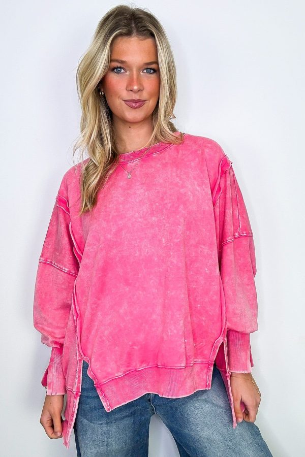 August Glow Acid Wash Pullover -  BACK IN STOCK - Marlin / SM