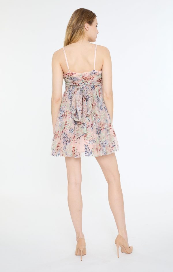 Charlie Dress - 4 / Nude/Pink Multi