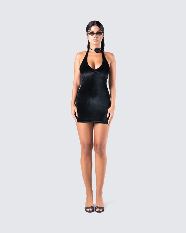 Dani Velvet Mini Dress - S