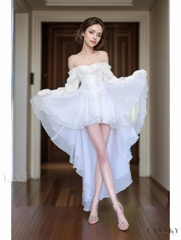 Lasaky – Elegant Tea Break Exquisite Sensual Ivory Strapless Dress