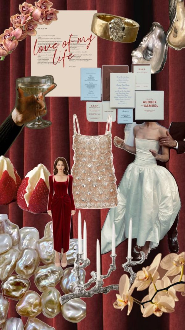 Maroon, nutmeg, and light blue wedding inspiration