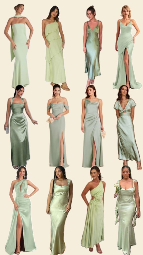 green bridesmaid dresses