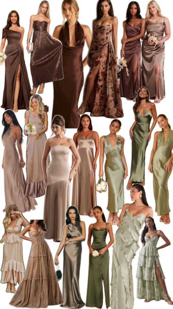 Earth Tones Bridesmaids Dresses
