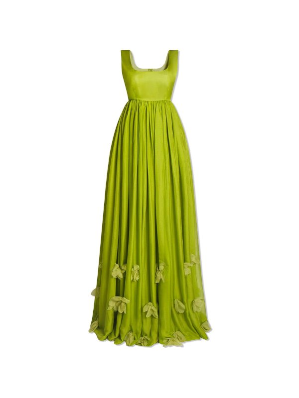 Valentina Dress - US 6 / Green / Polyester