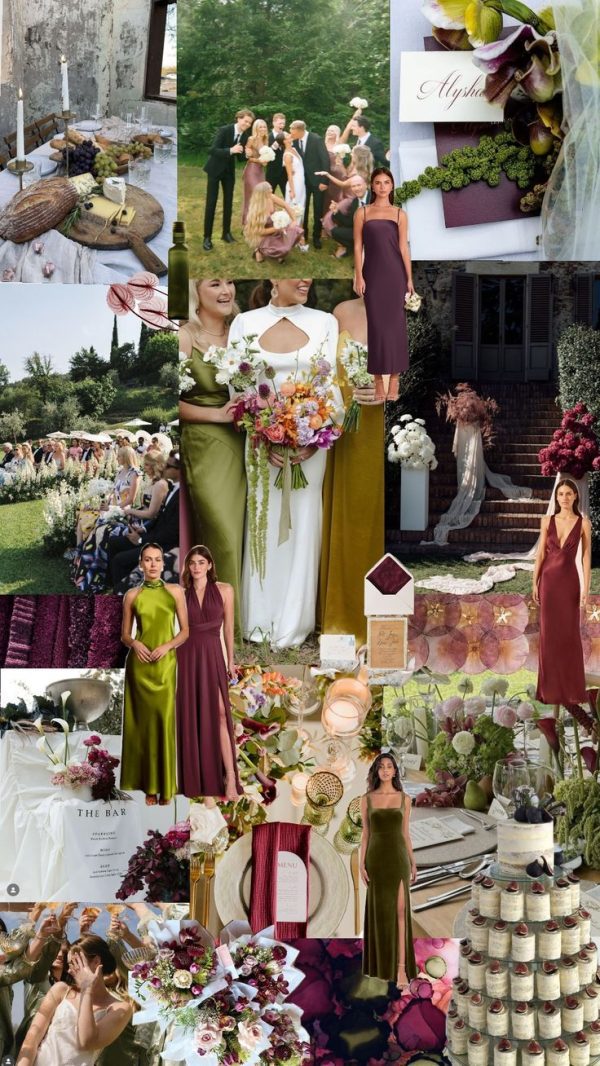 plum and olive wedding🍸