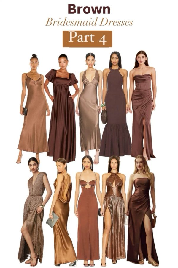 Brown Mismatch Bridesmaid Dress Inspiration