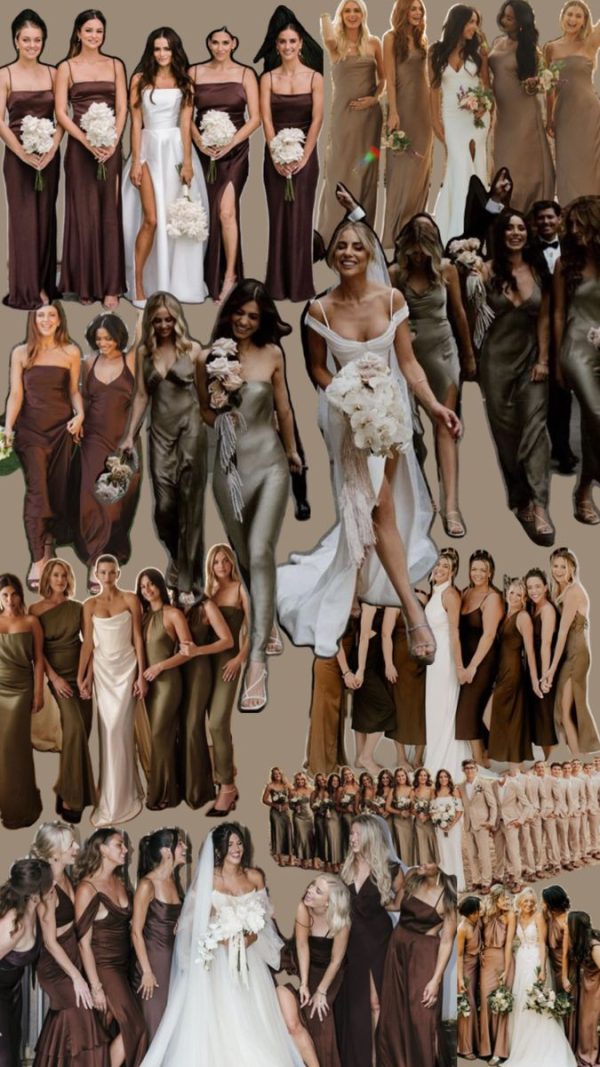 Neutral colored wedding party