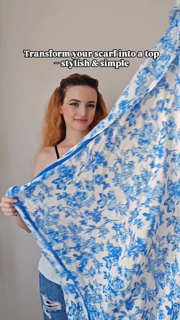 Scarf Top Tutorial / Scarf Top / Turn a simple scarf into a chic top