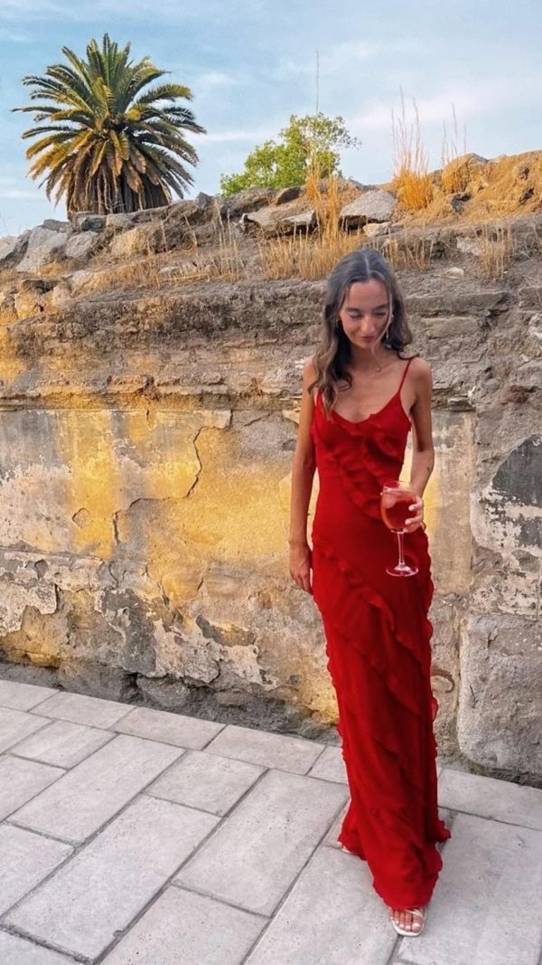 Red Summer Wedding Guest Dress
