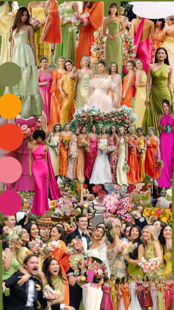 Wildflower wedding bridesmaid color scheme