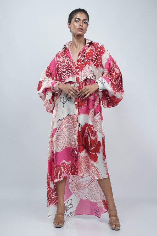 Brahmacharini Shirt Dress - M / Pink