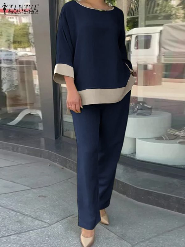 Fashion Women Casual Elegant Pants Sets 2024 Spring Summer Loose Outfits ZANZEA Oversized Lady