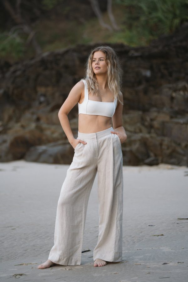 Oli Linen Pants - Ivory / L