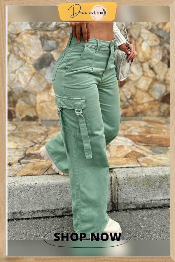 Women American Cargo Casual Straight Pants