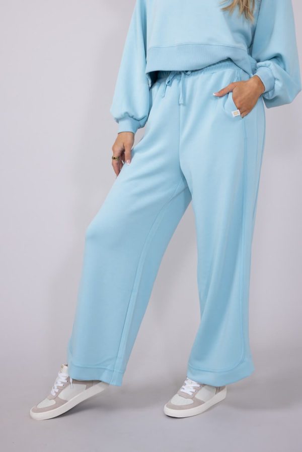 Simply Southern Modal Sloan Pant for Women in Ice Blue