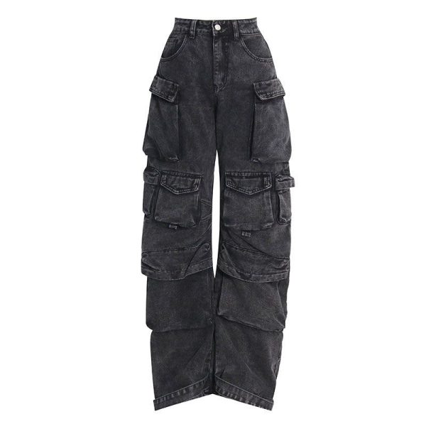 Bodied Jeans | Bodied Sel Cargos Ash Grey In Size Medium | Color: Black/Gray | Size: Medium