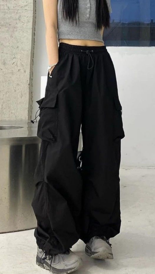 Black baggy trousers