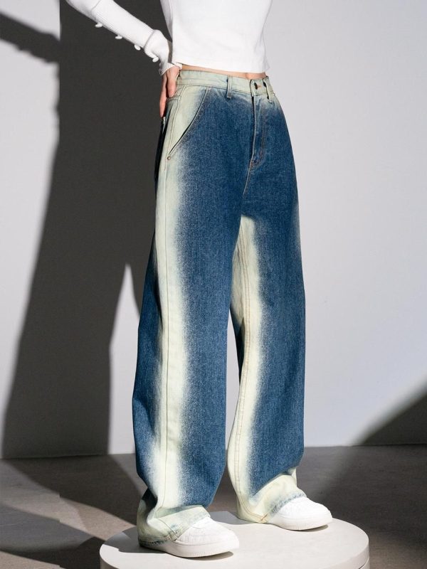 Cotton Side-line Wide Leg Denim - 4COL