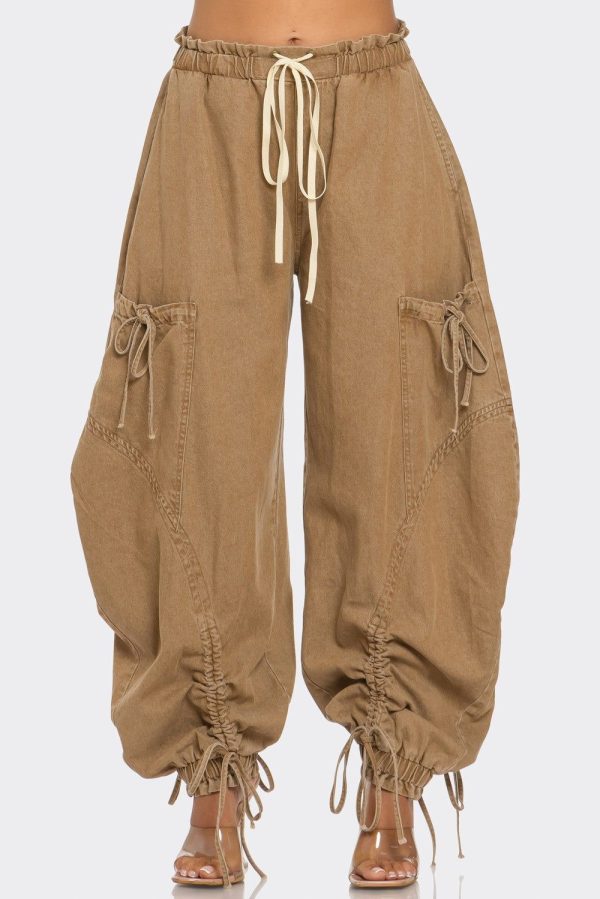 Balloon Denim Cargo Pants - L / Denim