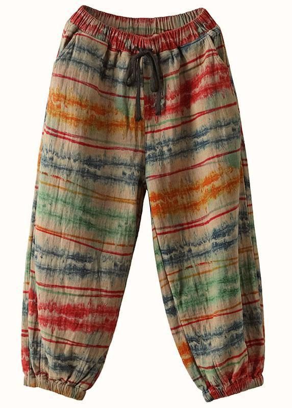 Beautiful Sunset Print Fall Linen Harem Pants-Limited Stock