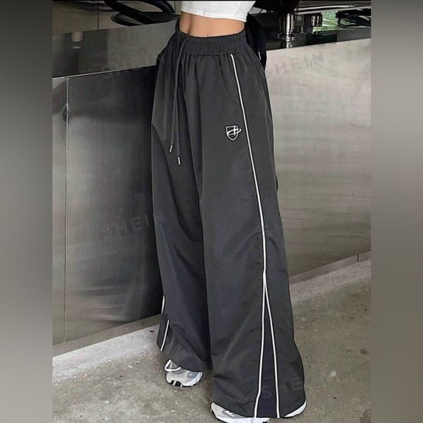 Dazy Pants & Jumpsuits | Euc Dazy Nylon Track Pants Cord Stripe | Color: Gray | Size: M