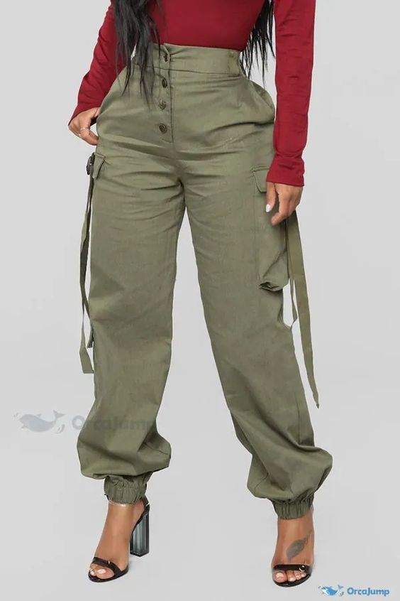 OrcaJump – Euramerican Pants with Dual-Sided Pockets in Green