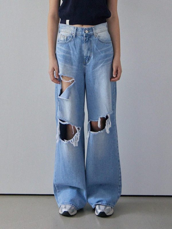 Vintage Cutting Long Wide Pants
