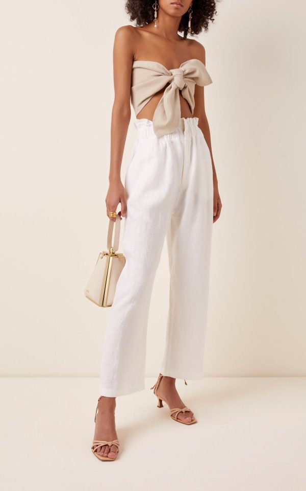 Exclusive Ducky Oversized Paperbag-Waist Linen Pants  By Posse | Moda Operandi