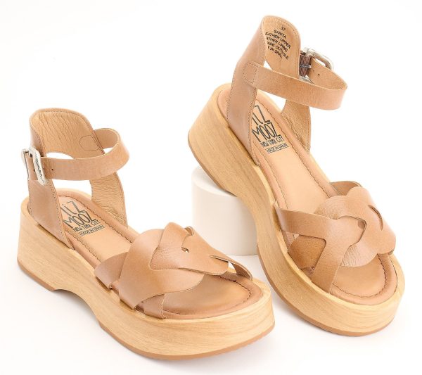 As Is Miz Mooz Leather Platform Sandals- Sarita