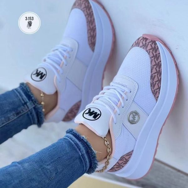 Zingj Zingj Women's Casual Wedge Heel Sneakers 2024 New Plus Size Strap With A Single Size 43 Pink-41