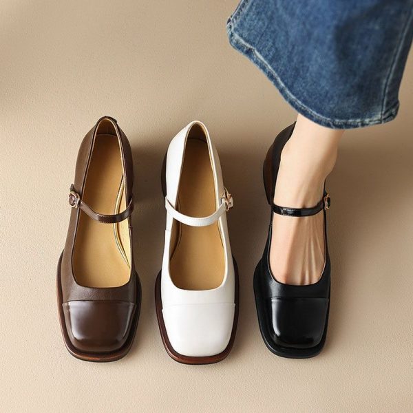 CHIKO Cheyla Square Toe Block Heels Mary Jane Shoes