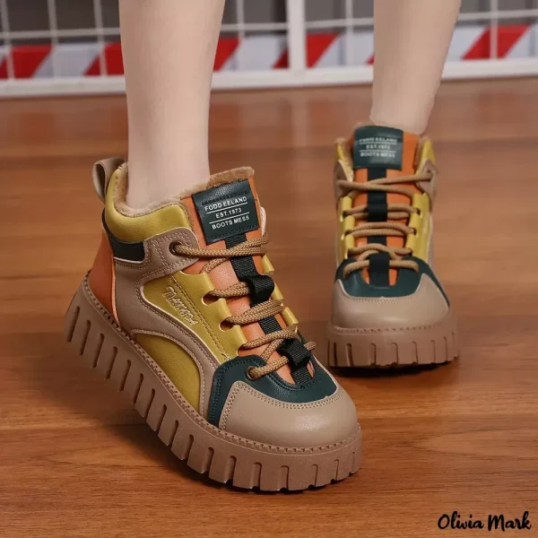 Olivia Mark - Soft Sole Fleece Lined Sneakers for Women
