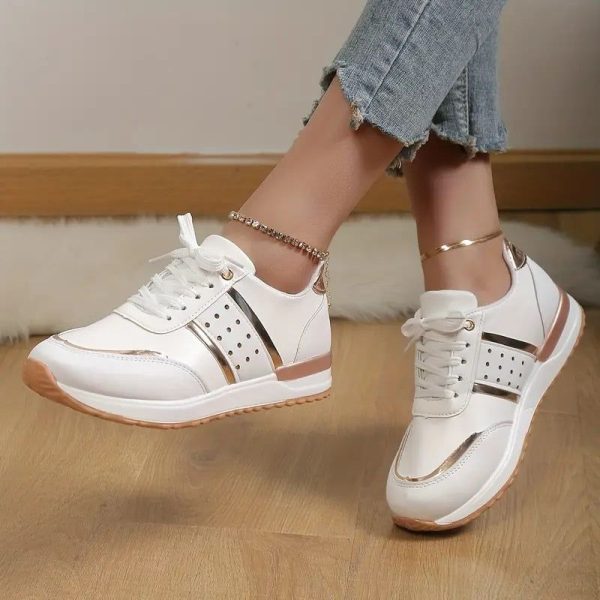 GRW Orthopedic Shoes Women Sneakers Platform Leather Running Summer - Yellow / 6