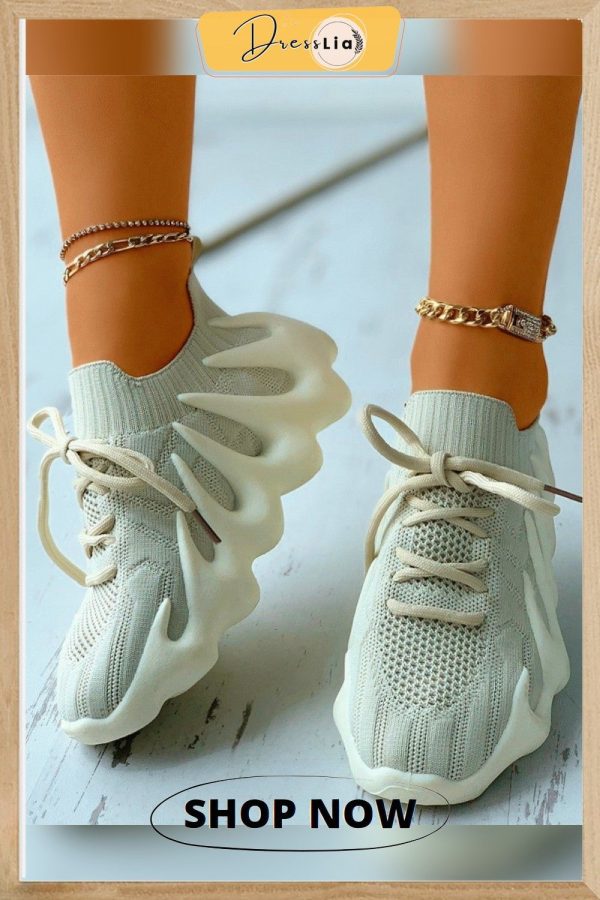 Plus Size Casual Sports Knitting Soft Coconut Shoes