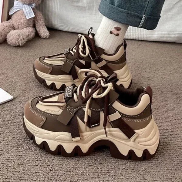 Women's Flats Thick Bottom Sports Shoes Women Luxury Designer Fashion Casual Sneakers New spring