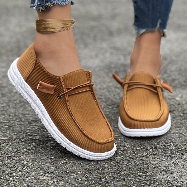 Zingj 2024 New Large-Size Casual Single Shoes For Women With Flat Soles And Low-Top Love Shoes Dark Brown-43