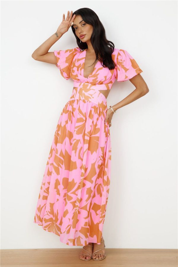 Sweet Darling Maxi Dress Pink - M